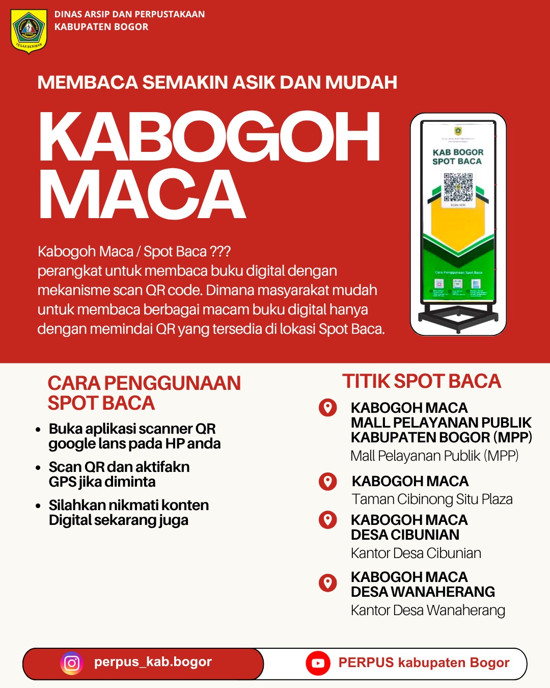 KABOGOH MACA (KABUPATEN BOGOR SPOT MEMBACA)